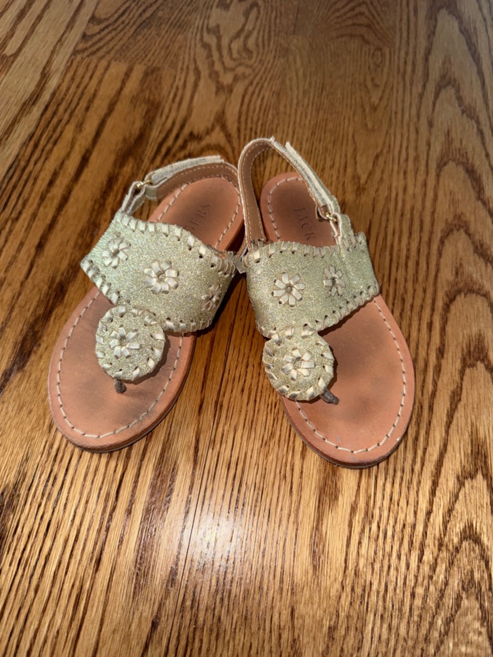 Jack Rogers Kids Gold sparkle sandals